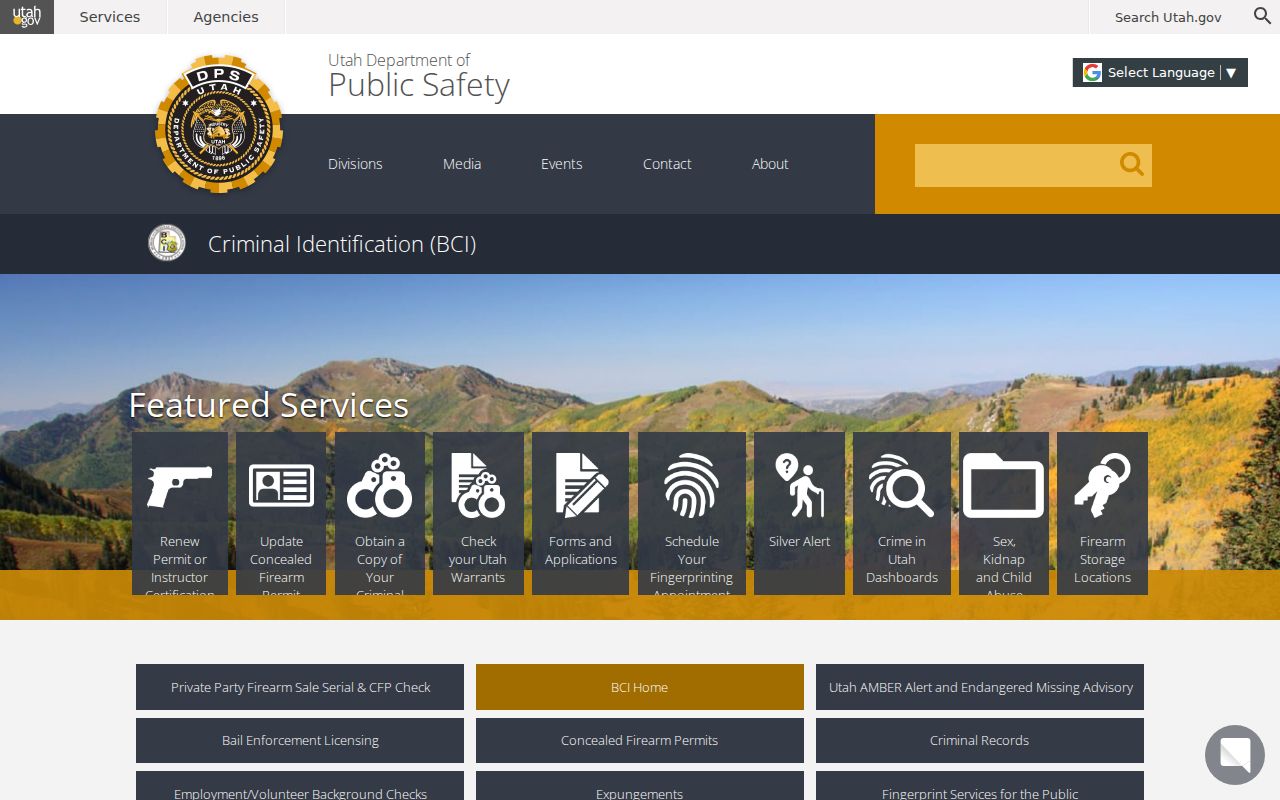 Utah BCI public contact and warrant scam notice